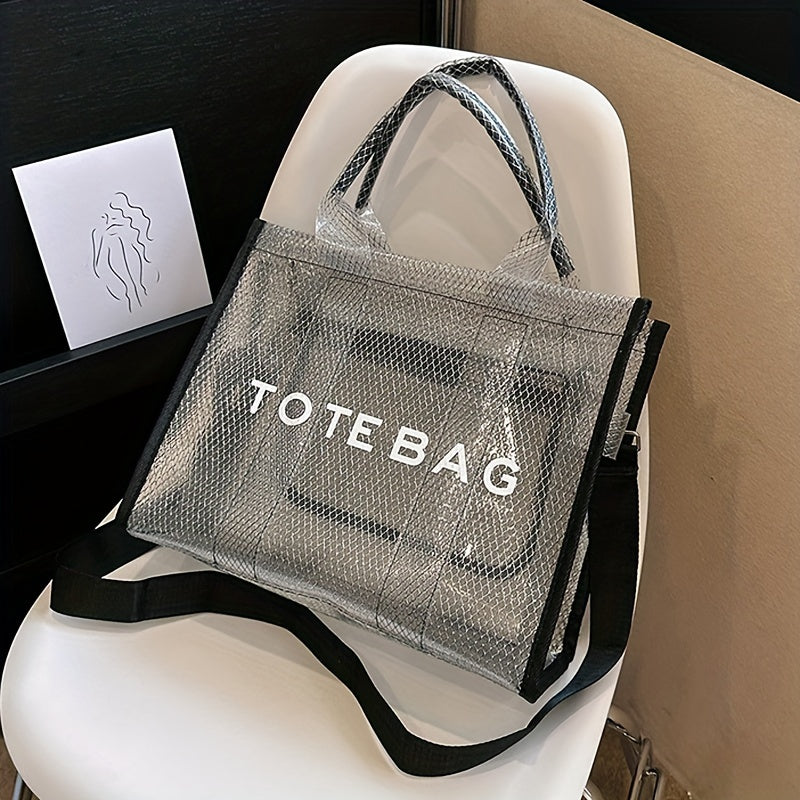 Women's PVC Jelly Crossbody Shoulder Bag Tote Handbag