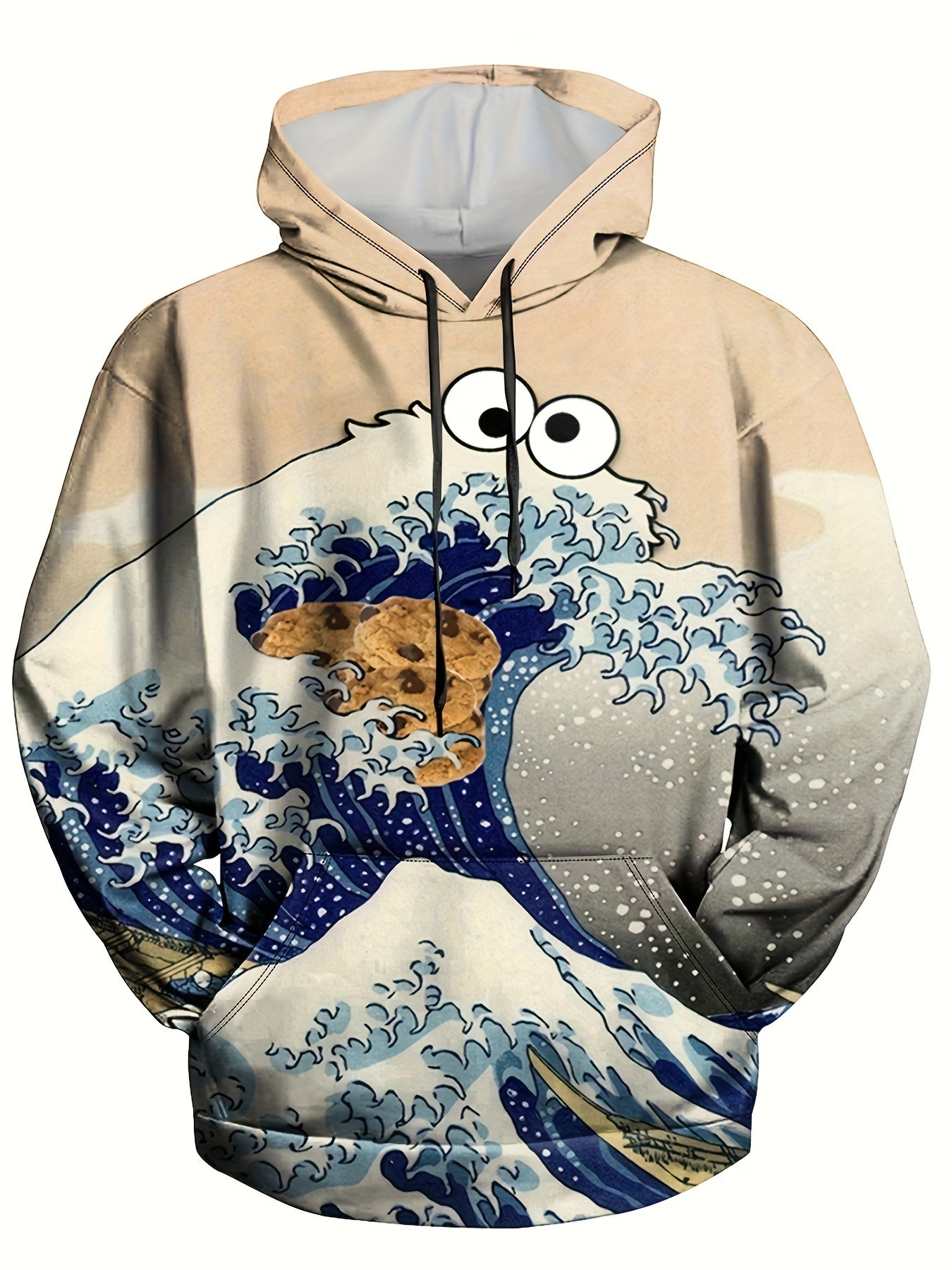 Seaside Waves 3D Print Hoodie Men's Graphic Pullover Autumn Winter