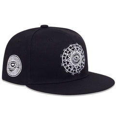 Men Eye Embroidered Hip Hop Baseball Cap