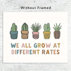Bohemian Style Growth Mindset Classroom Poster 32X25 cm