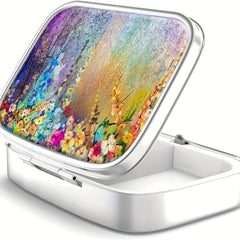 2 Compartment Pill Box Portable Case for Pocket or Purse