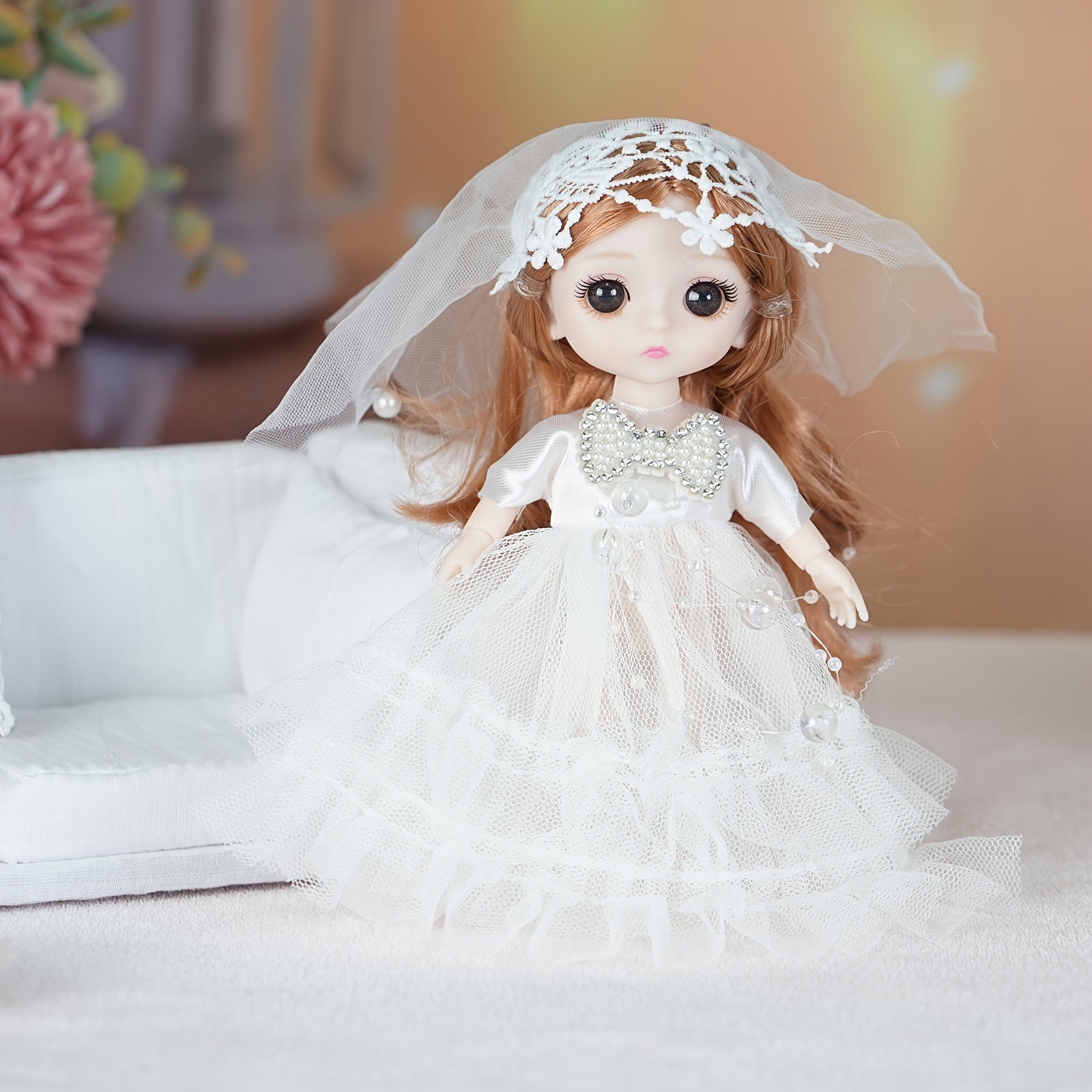 Big Eyed Girl Doll with Removable Outfits - Perfect Birthday Gift