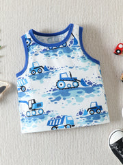 Boys Dino Digger Tank Top & Shorts Set
