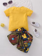 Boy's Stylish Plaid Shorts & T-shirt Set - Baby Summer Outfit