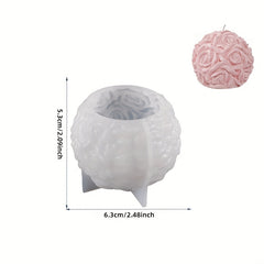 Rose Flower Ball Candle Silicone Mold for DIY Aromatherapy Resin Soap Ice