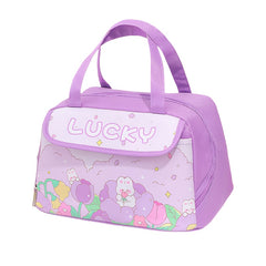 Large Capacity Insulation Bag for Lunch Box Cartoon Design Student Rice Bag