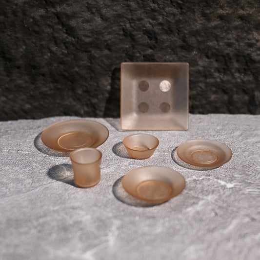 Dollhouse Tableware Display Set - Miniature House Accessories