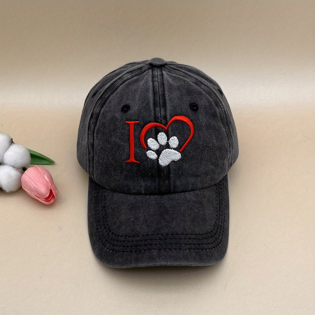 Love Claw Embroidery Baseball Cap Washed Distressed Dad Hats