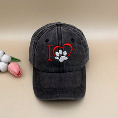 Love Claw Embroidery Baseball Cap Washed Distressed Dad Hats