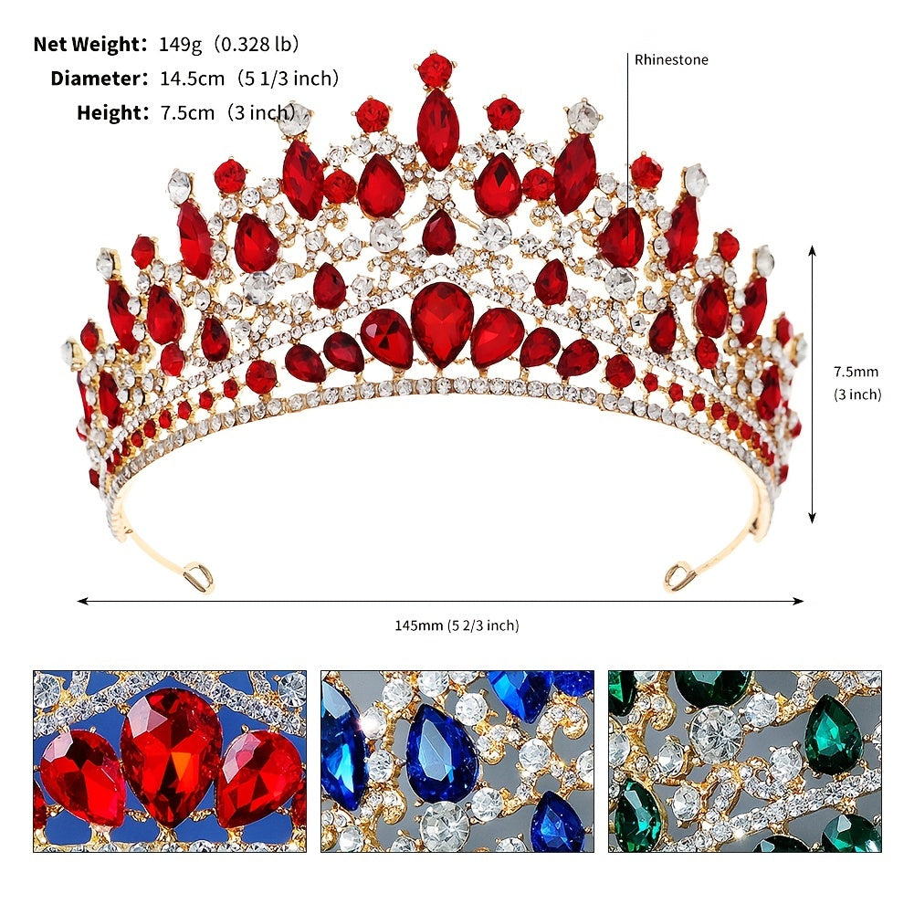 Baroque Crown Hairband Headband Rhinestone Tiara Wedding