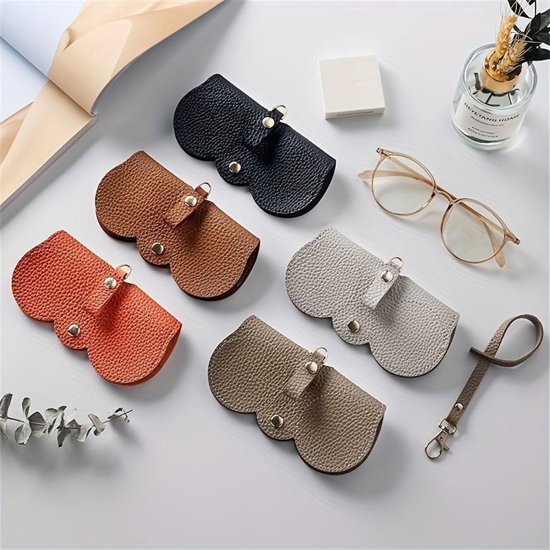Lychee Embossed Glasses Bag PU Leather Sunglasses Pouch