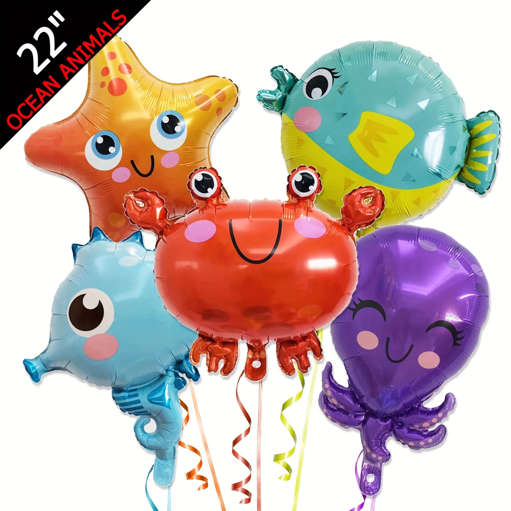 1pc Sea Animal Balloons Foil Mylar Balloons Baby Shower Themed Party Birthday
