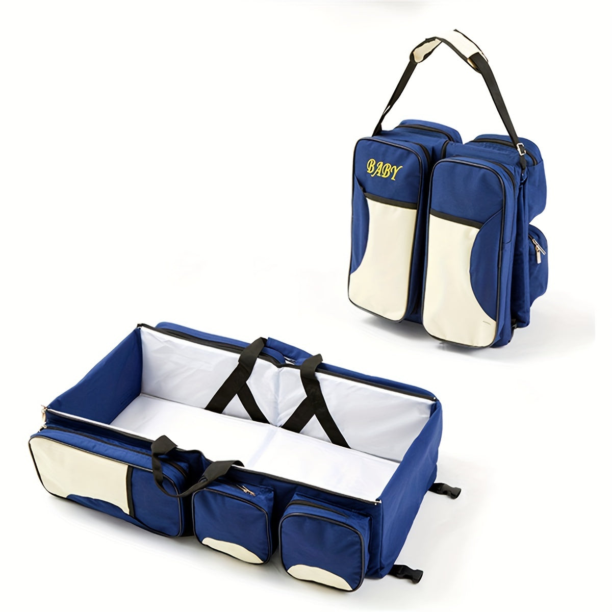 Baby Folding Bed Mommy Bag Portable Shoulder Multifunctional