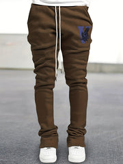 Eagle Pattern Stretch Hip Hop Joggers Men's Casual Flared Trousers