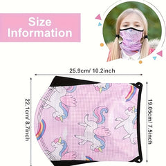 4pcs Kids Neck Gaiter With Ear Loops UV Protection
