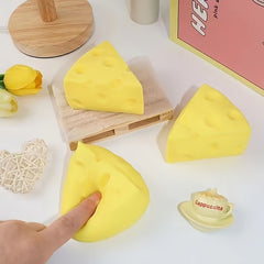 Soft Cheese Squeeze Toy with Soft Rubber - Educational Food Simulation