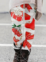 Christmas Leggings Women's Plus Christmas Print High Rise