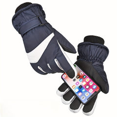 Velvet Thickened Waterproof Ski Gloves - Winter Warm Touch Screen Gloves