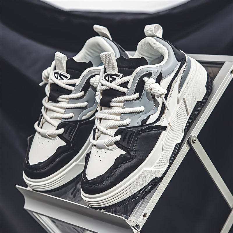 Men's Platform Skate Shoes Non Slip Lace Up Sneakers
