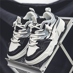 Men's Platform Skate Shoes Non Slip Lace Up Sneakers