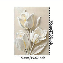 3D Relief Tulip Puzzle Large Frameless Cardboard Jigsaw for Adults