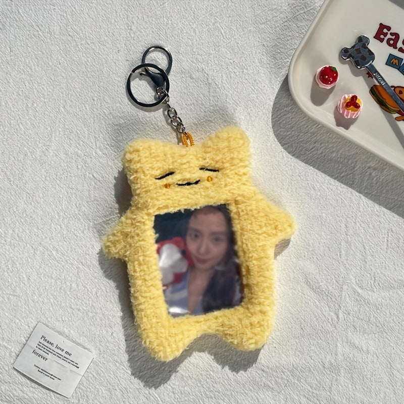 Cartoon Plush Photocard Holder ID Card Cover Protective Case