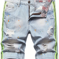 Men's Reflect Woven Tape Denim Shorts