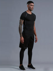 Men's 3-Piece Compression Suit Quick Drying - Sports & Fitness