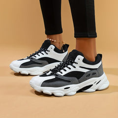 Women's Chunky Dad Shoes Soft Sole Lace-Up Outdoor Sneakers