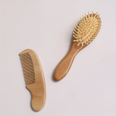 Baby Soft Comb Wooden Hair Brush Head Massage Comb