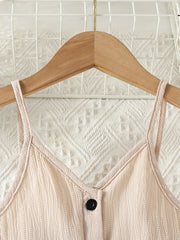 Girls' V-Neck Button Cami Dress