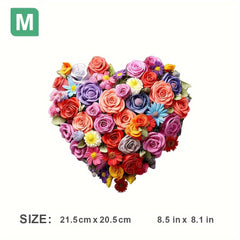 Mysterious Flower Wooden Puzzle Heart Shaped Floral High Difficulty