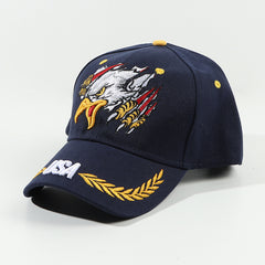 Eagle Embroidery Baseball Cap Lightweight Dad Hat Adjustable Sunshade