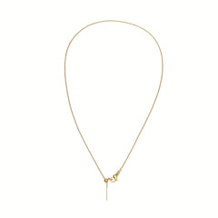 Girl's Classic Golden Titanium Steel Chain Necklace