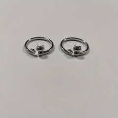 2pcs Open Crochet Ring for Finger Knitting Tools Kitten Knitting Jewelry