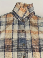 Plaid Print Button Up Long Sleeve Casual Blouse