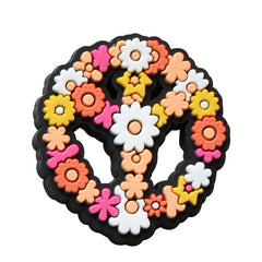 26pcs Pink Cartoon PVC Shoes Charms Flowers Buckles For Corcs DIY