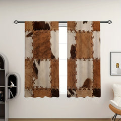 Animal Fur Printed Translucent Curtains for Living Room Bedroom Home Decor