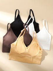 4 Wireless Bras Comfy & Breathable Women's Lingerie