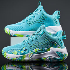 Breathable Men's Basketball Shoes Non Slip Soles Shock Absorption