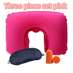 3pcs Inflatable U Shaped Neck Pillow Set - Travel Accessories