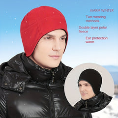 Outdoor Cycling Coldproof Pullover Hat Autumn Winter Double sided Ear Protection