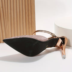 Women's Glitter Stiletto Heel Sandal for Dressing