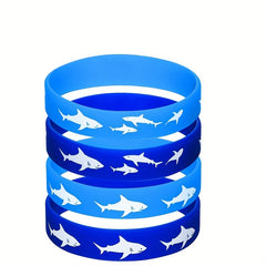Shark Pattern Silicone Bracelet for Sports and Outdoors