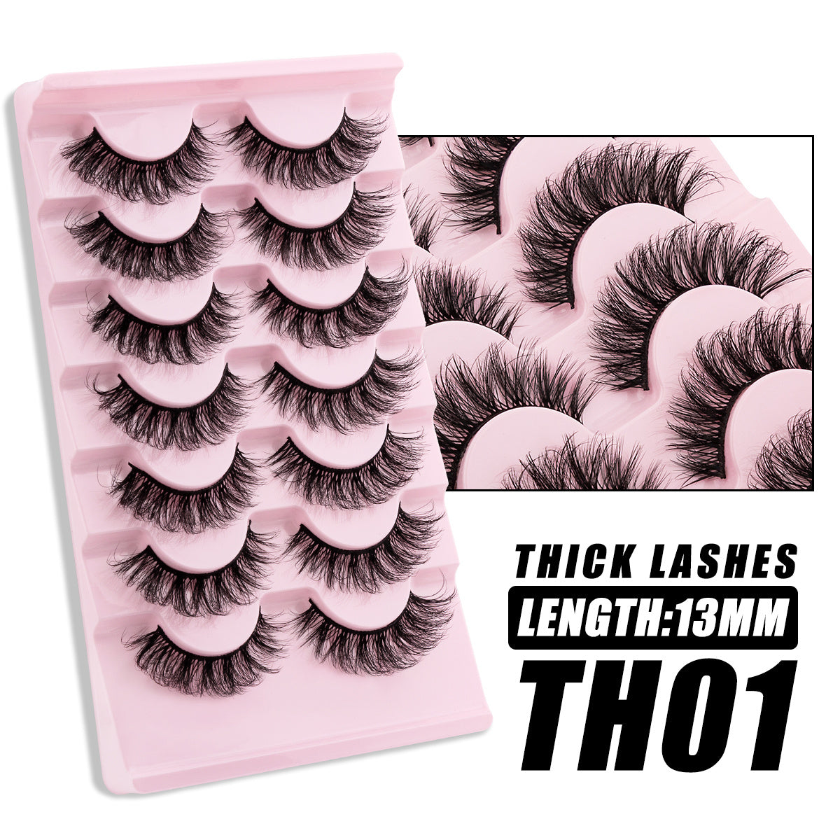 Wispy Mink Lashes 3D Cat Eye Pack 7 Pairs False Eyelashes