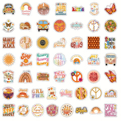 Boho Hippie Vinyl Stickers Waterproof for Water Bottle Laptop Phone Case