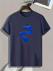 Men's Pigment Print Comfy Tee for Outdoor Summer