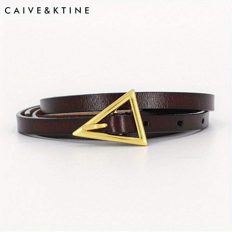 Triangle Pin Leather Belt for Women