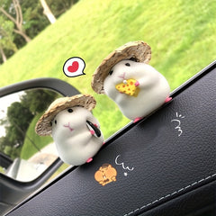 Hamster Car Decoration Window Edge Car Interior Accessories Mouse Doll