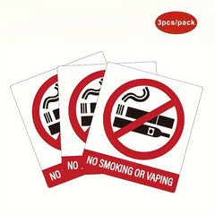 3pcs 18-01X19-99 Cm No Smoking Sticker Label Sign Self Adhesive Vinyl